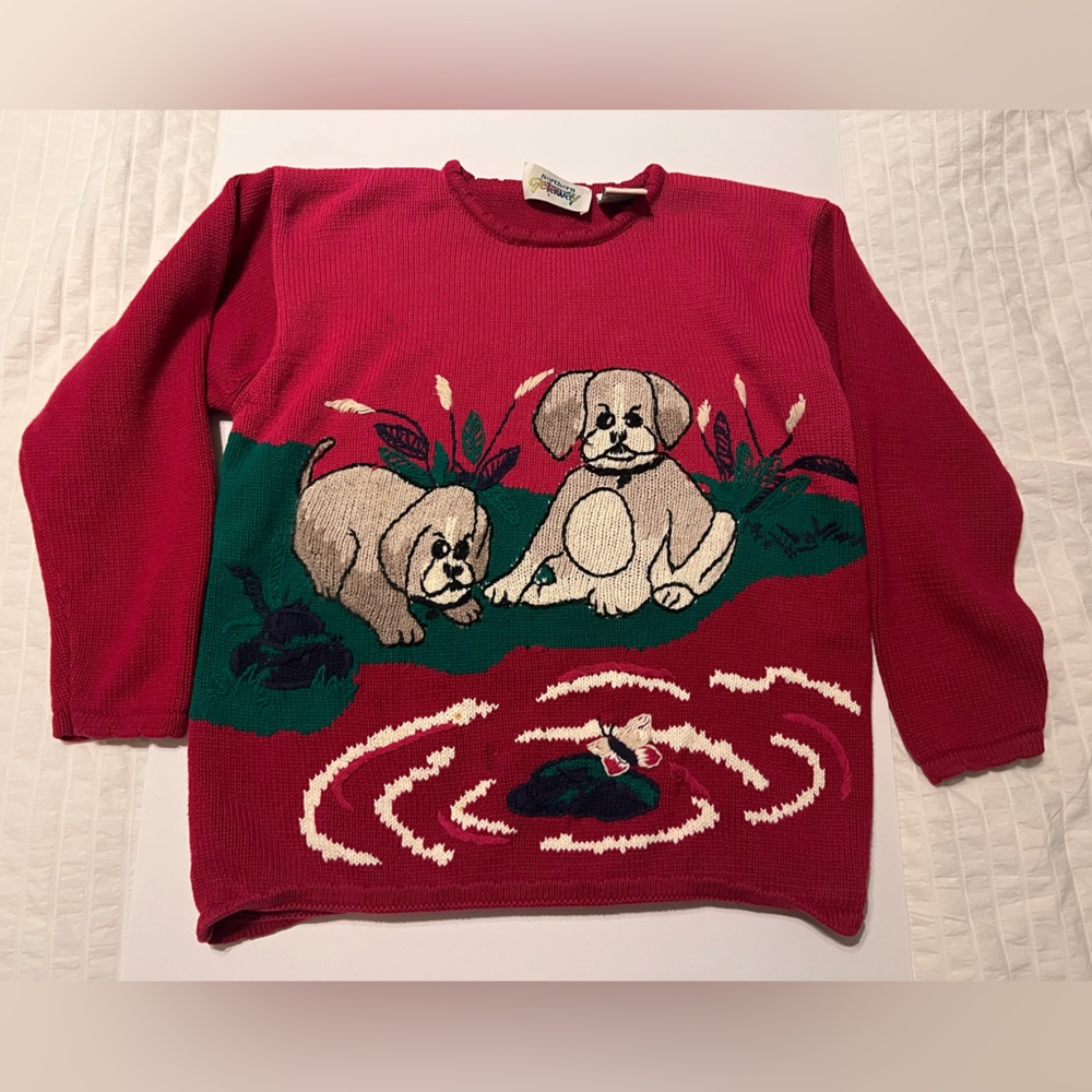 Vintage Northern Getaway puppy sweater